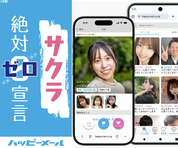 ハッピーメール（HAPPY-MAIL）の紹介と詳細